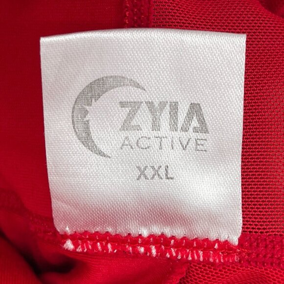 ZYIA Active “One More Rep” All Star Zip Red Mesh High Neck Sports Bra Size XXL - Picture 10 of 10
